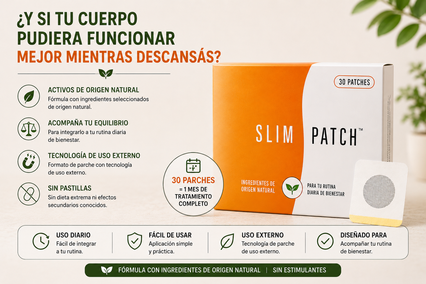 Slim Patch - Parches Abdominales x 30 Unidades